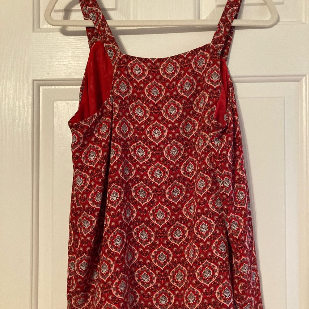 LOFT Red Patterned Top - Picture 6 of 9